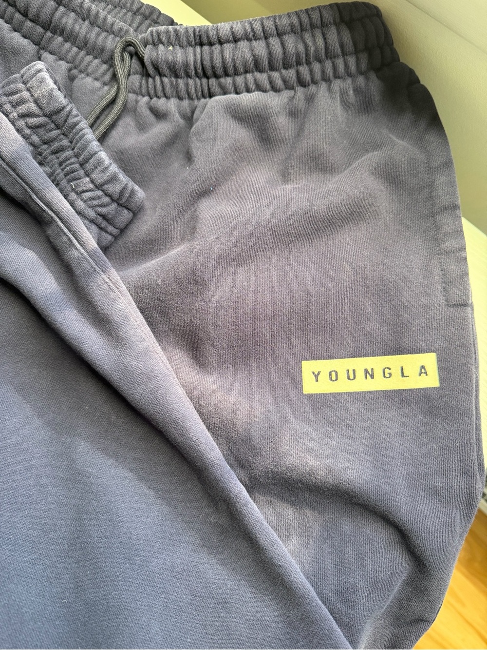 YoungLA Dark Navy Fleece Sweatpants - Picture 3 of 5